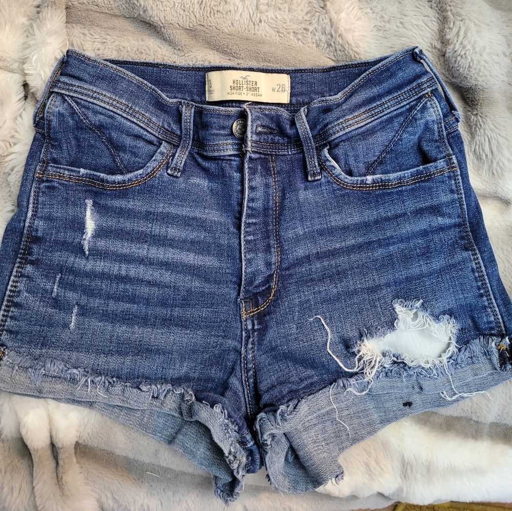 Hollister blue jean shorts sz.3